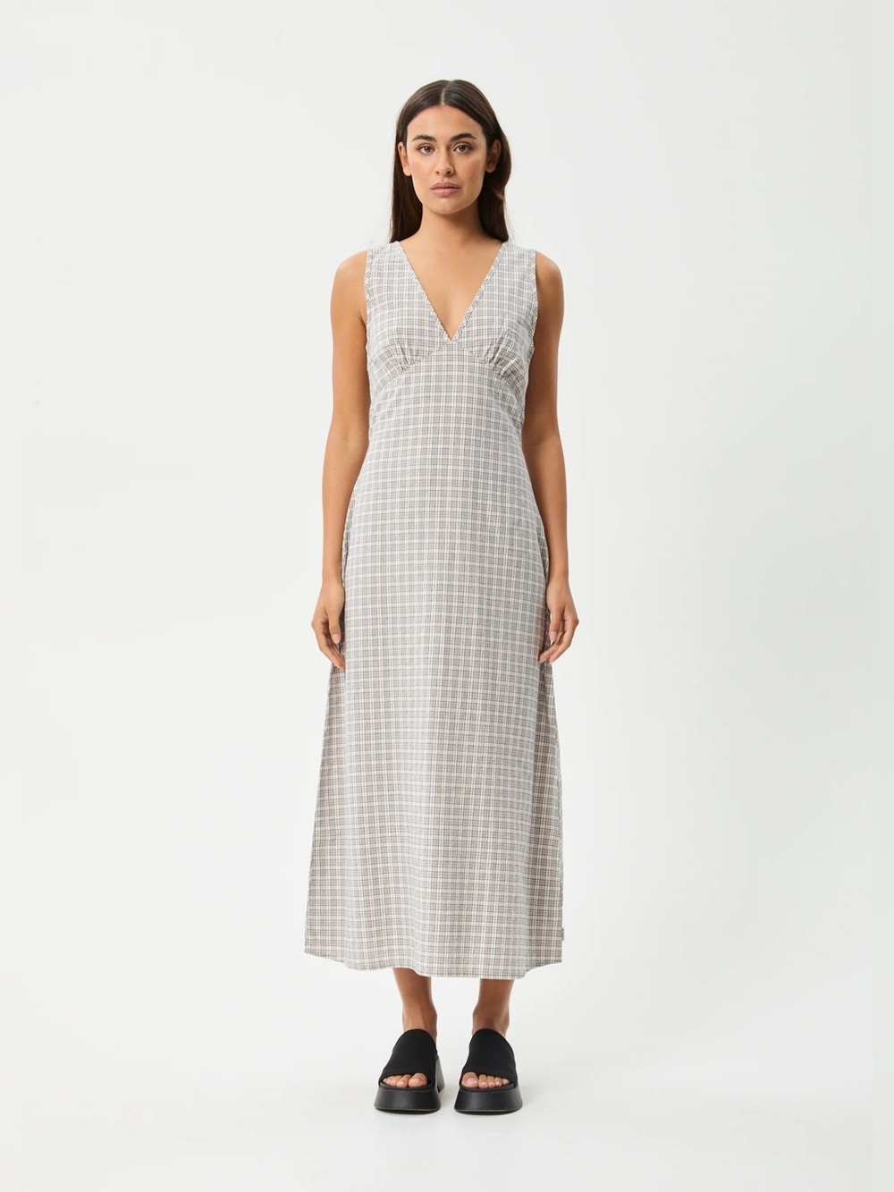 Afends TULLY SEERSUCKER MAXI DRESS - Picture 2 of 6